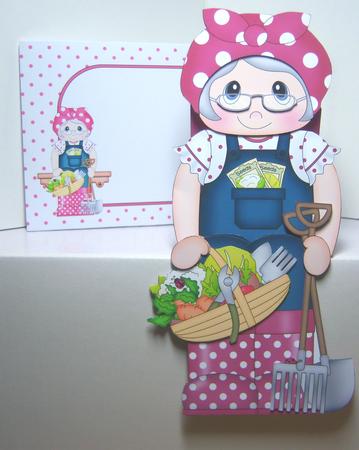 3D on the Shelf Card Kit - Veggie Patch Old Woman Val by Katie Silver