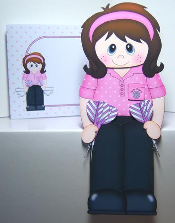 3D on the Shelf Card Kit - Little Darts Lady Denise by Katie Silver