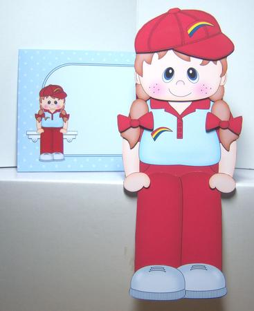 3D on the Shelf Card Kit - Little Rainbow Brownie Chloe by Katie Silver