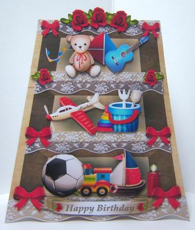 Vintage Shelves with Toys for Kids Card by Katie Silver