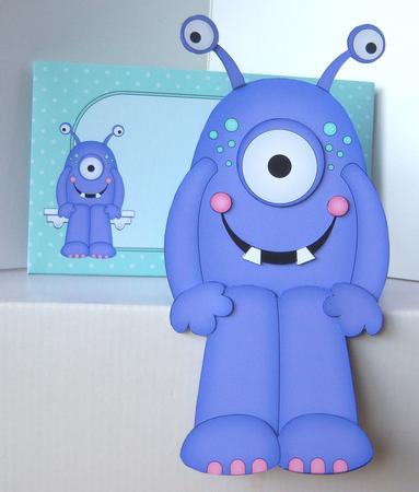 3D on the Shelf Card Kit - My Little Monster Bubba by Katie Silver