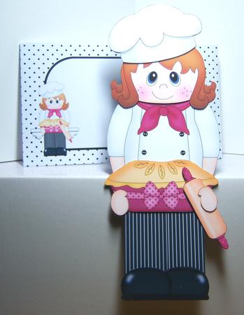3D on the Shelf Card Kit - Fleur - the Little Pastry Chef by Katie Silver