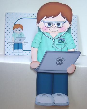 3D on the Shelf Card Kit - Gadgets N Gizmos Boy Geff by Katie Silver