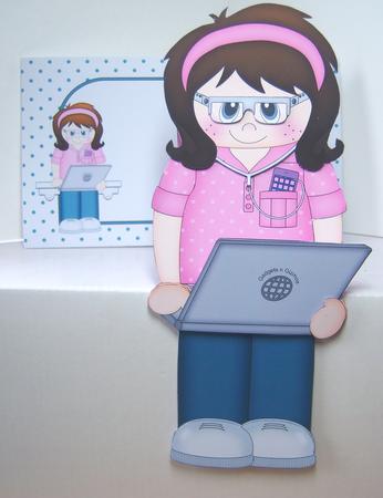 3D on the Shelf Card Kit - Gadgets N Gizmos Girl Gail by Katie Silver