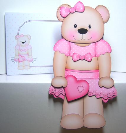 3D on the Shelf Card Kit - Livvy Bear by Katie Silver