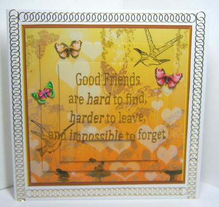 Good Friends Are Hard to Find Mini Kit Pyramid Card by Katie Silver