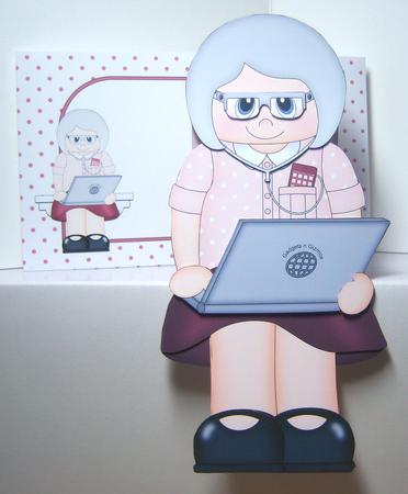 3D on the Shelf Card Kit - Silver Surfer Old Woman Sue by Katie Silver
