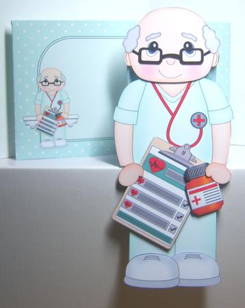 3D on the Shelf Card Kit - Old Man Doctor Hart by Katie Silver