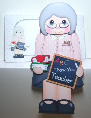 3D on the Shelf Card Kit - Mrs Jones the Older Teacher by Katie Silver