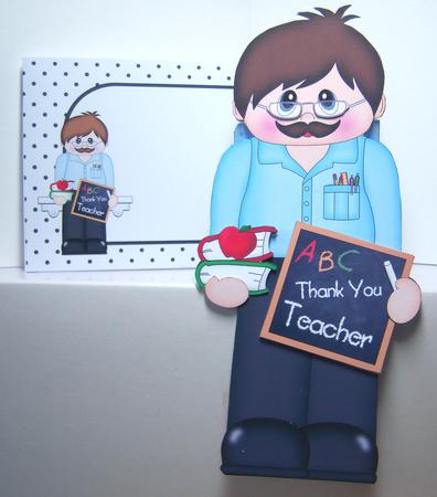 3D on the Shelf Card Kit - Mr Davies the Teacher by Katie Silver