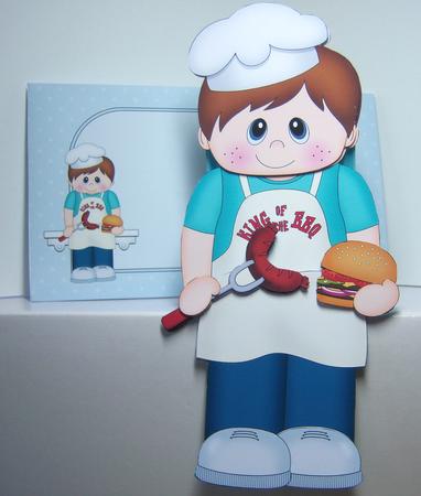 3D on the Shelf Card Kit - King of the Bbq Chef Blake by Katie Silver