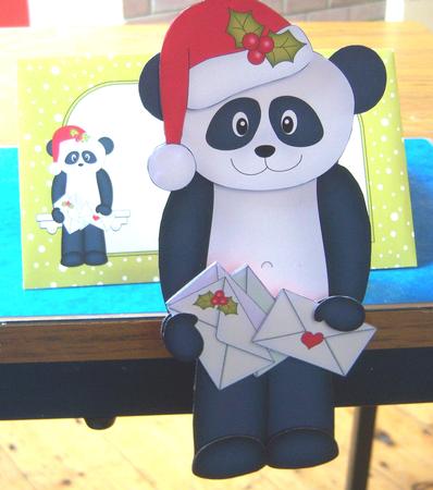 3D on the Shelf Card Kit - Christmas Panda Xin Xin by Katie Silver