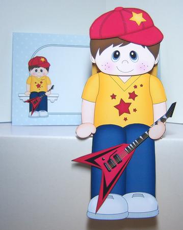 3D on the Shelf Card Kit - Little Rock Guitarist Chad by Katie Silver