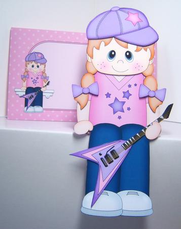 3D on the Shelf Card Kit - Little Rock Guitarist Viki by Katie Silver