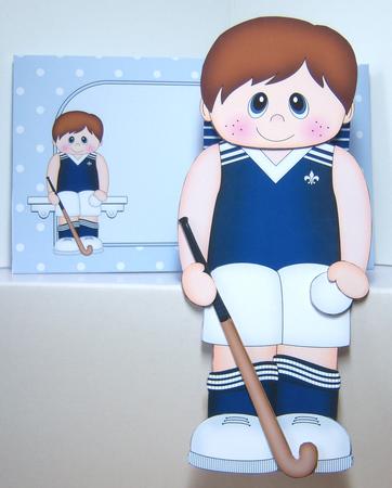 3D on the Shelf Card Kit - Little Hockey Player Cody by Katie Silver