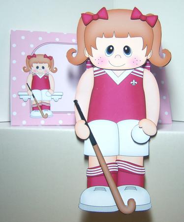 3D on the Shelf Card Kit - Little Hockey Player Erin by Katie Silver