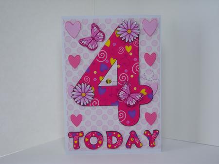 Four Today Girl Butterflies and Flowers A5 Decoupage by Katie Silver