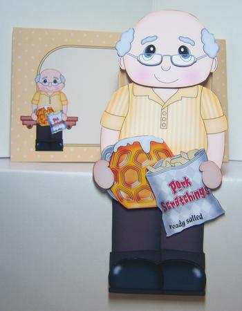 3D on the Shelf Card Kit - Old Man Beer Drinker Wilf by Katie Silver
