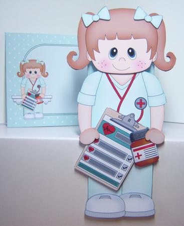 3D on the Shelf Card Kit - Little Doctor Emily by Katie Silver