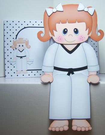 3D on the Shelf Card Kit - Little Karate Girl Kim by Katie Silver