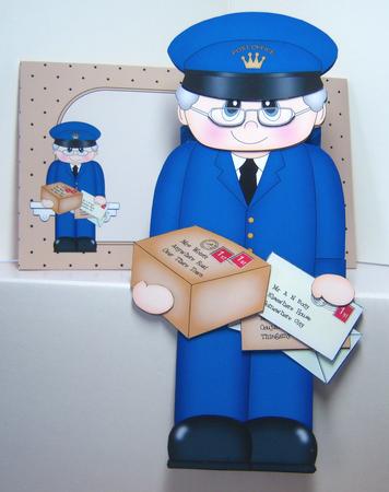 3D on the Shelf Card Kit - Little Old Man Postman Bernard by Katie Silver