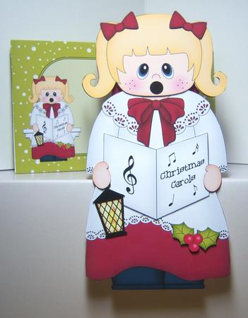 3D on the Shelf Card Kit - Christmas Little Choirgirl by Katie Silver