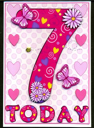 Seven Today Girl Butterflies and Flowers A5 Decoupage by Katie Silver