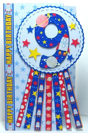 Space Birthday Rosette Numbers 5-9 Add on Sheet by Katie Silver
