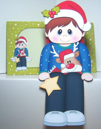 3D on the Shelf Card Kit - Little Christmas Jumper Boy by Katie Silver