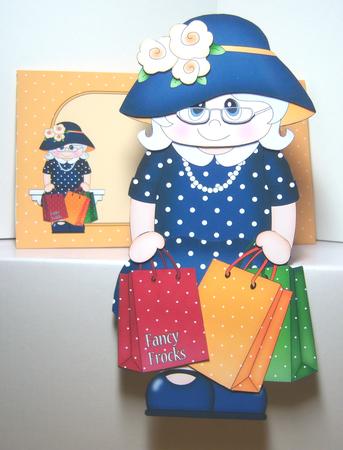 3D on the Shelf Card Kit - Gossip Galz - Shopaholic Stella by Katie Silver
