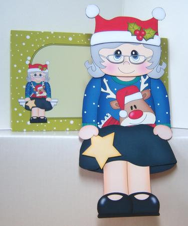 3D on the Shelf Card Kit - Christmas Jumper Old Lady by Katie Silver