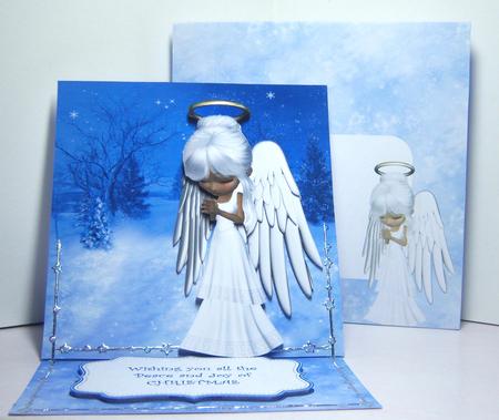 Christmas Angel 52 Easel Card by Katie Silver