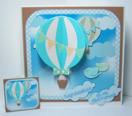 Baby Boy 3D Balloon Card Mini Kit by Katie Silver