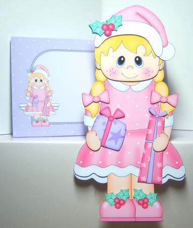 3D on the Shelf Card Kit - Little Christmas Girl Cathy by Katie Silver