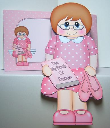 3D on the Shelf Card Kit - Little Dance Teacher Madame Twirl by Katie Silver