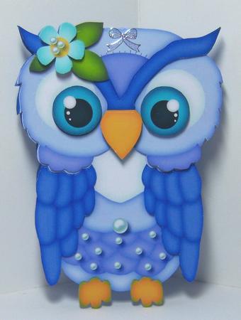 Pretty Owl Flip-up Card 5 by Katie Silver