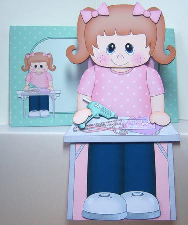 3D on the Shelf Card Kit - Little Crafter Ella by Katie Silver
