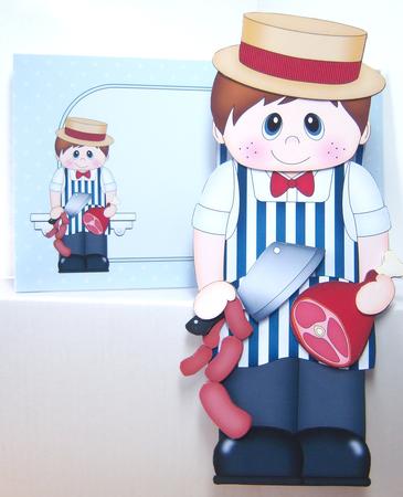 3D on the Shelf Card Kit - Little Butcher Chuck by Katie Silver