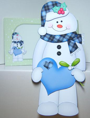 3D on the Shelf Card Kit - Little Christmas Snowman Mac by Katie Silver