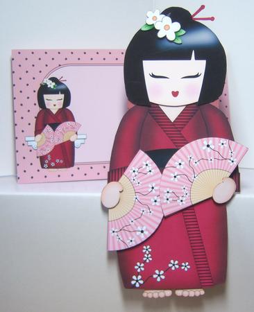 3D on the Shelf Card Kit - Japenese Kokeshi Doll Aika by Katie Silver