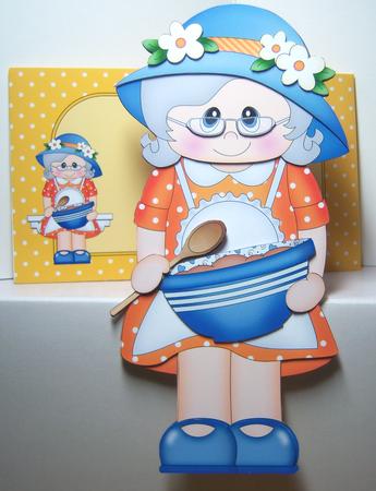 3D on the Shelf Card Kit - Gossip Galz - Baking Brenda by Katie Silver