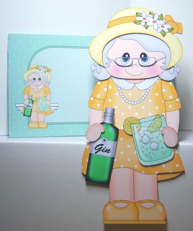 3D on the Shelf Card Kit - Gossip Galz - g & T Gwen by Katie Silver