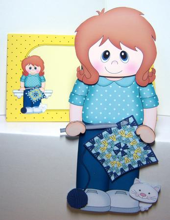 3D on the Shelf Card Kit - Little Crochet Lady Becky by Katie Silver
