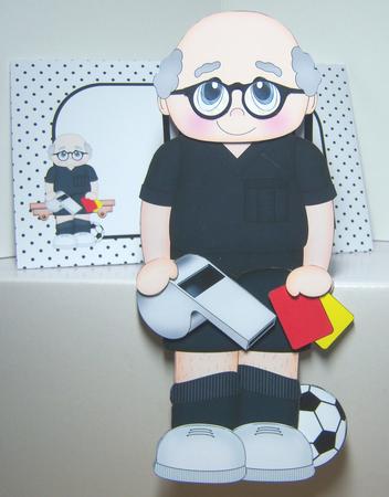 3D on the Shelf Card Kit - Old Man Football Referee Howard by Katie Silver