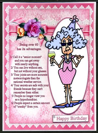 Stella Advantages of Being Over 60 Quick Card by Katie Silver