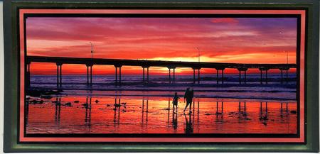 Bridge at Sunset Decoupage by Katie Silver