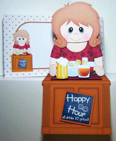 3D on the Shelf Card Kit - Little Barmaid Diane by Katie Silver