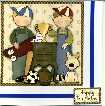 Football & Skateboard Boys' Toys Topper & Decoupage by Katie Silver