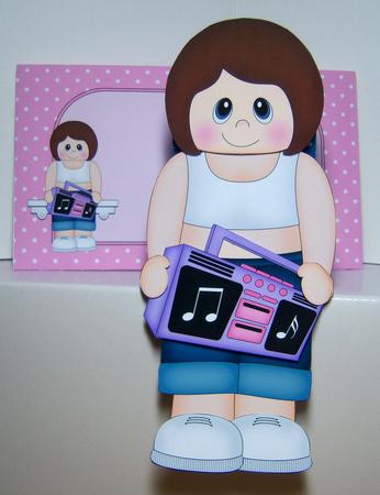 3D on the Shelf Card Kit - Little Fitness Zumba Lady Sofia by Katie Silver