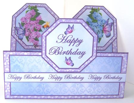 Double Tent Cards- Lilacs & Butterflies by Katie Silver